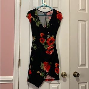 Black floral dress